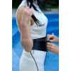 İp Detaylı Şık Harness Kemer, Deri Korse Kemer - Brf607