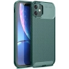 iPhone 11 Kılıf Auto Focus Karbon Kapak - Koyu Yeşil