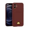 iPhone 11 Kılıf Kelvin Kartvizitli Silikon - Bordo