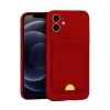 iPhone 11 Kılıf Kelvin Kartvizitli Silikon - Kırmızı