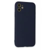 iPhone 11 Kılıf Nano içi Kadife Silikon - Lacivert