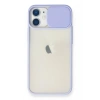 iPhone 11 Kılıf Palm Buzlu Kamera Sürgülü Silikon - Lila