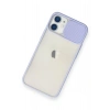 iPhone 11 Kılıf Palm Buzlu Kamera Sürgülü Silikon - Lila