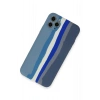 iPhone 11 Pro Kılıf Ebruli Lansman Silikon - Mavi-Gri