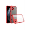 iPhone 11 Pro Kılıf Miami Şeffaf Silikon - Kırmızı