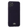 iPhone 11 Pro Max Kılıf Kelvin Kartvizitli Silikon - Derin Mor