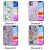 İphone 12 6.1inç Kamera Korumalı Çiçek Desenli Silikon Kılıf
