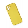 iPhone 12 Kılıf Coco Deri Silikon Kapak - Sarı