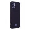iPhone 12 Kılıf Kelvin Kartvizitli Silikon - Derin Mor