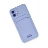iPhone 12 Kılıf Kelvin Kartvizitli Silikon - Lila