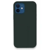 iPhone 12 Kılıf Lansman Legant Silikon - Koyu Yeşil