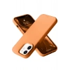 iPhone 12 Kılıf Nano içi Kadife Silikon - Turuncu