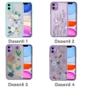 İphone 12 Mini 5.4inç Kamera Korumalı Çiçek Desenli Silikon Kılıf
