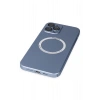 iPhone 12 Pro Kılıf Jack Magneticsafe Lens Silikon - Sierra Blue