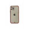 iPhone 12 Pro Kılıf Liva Taşlı Silikon - Kırmızı