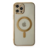iPhone 12 Pro Kılıf Magneticsafe Lazer Silikon - Gold