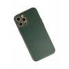 iPhone 12 Pro Max Kılıf Coco Karbon Silikon - Yeşil
