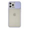 iPhone 12 Pro Max Kılıf Palm Buzlu Kamera Sürgülü Silikon - Lila