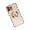 iPhone 12 Pro Max Kılıf Slot Silikon - Rose Gold