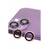 iPhone 13 Mini Raze Metal Kamera Lens - Pembe