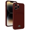 iPhone 13 Pro Kılıf Kelvin Kartvizitli Silikon - Bordo