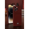 iPhone 13 Pro Kılıf Kelvin Kartvizitli Silikon - Kırmızı