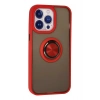 iPhone 13 Pro Kılıf Montreal Yüzüklü Silikon Kapak - Kırmızı