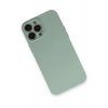 iPhone 13 Pro Kılıf Nano içi Kadife Silikon - Su Yeşili
