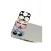 iPhone 13 Pro Max Rainbow Kamera Lens Koruma Cam - Beyaz