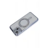 iPhone 14 Kılıf Joke Simli Magneticsafe Kılıf - Mavi