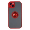 iPhone 14 Kılıf Montreal Yüzüklü Silikon Kapak - Kırmızı