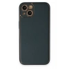 iPhone 14 Plus Kılıf Coco Deri Silikon Kapak - Yeşil