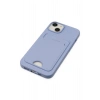 iPhone 14 Plus Kılıf Kelvin Kartvizitli Silikon - Lila