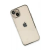 iPhone 14 Plus Kılıf Lensli Silikon - Gümüş