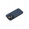 iPhone 15 Pro Kılıf Anka PC Magneticsafe Sert Metal Kapak - Lacivert