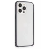 iPhone 15 Pro Kılıf Metal Bumper Magneticsafe Kapak - Lacivert
