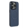 iPhone 15 Pro Max Kılıf Anka PC Magneticsafe Sert Metal Kapak - Lacivert