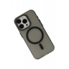 iPhone 15 Pro Max Kılıf Lodos Magneticsafe Mat Kapak - Siyah