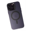 iPhone 15 Pro Max Kılıf Mateks Magsafe Kapak - Derin Mor