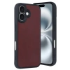 iPhone 16 Kılıf Aras Deri Kapak - Bordo
