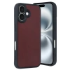 iPhone 16 Kılıf Aras Deri Kapak - Bordo