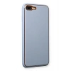 iPhone 7 Plus Kılıf Coco Deri Silikon Kapak - Açık Mavi