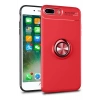 iPhone 7 Plus Kılıf Range Yüzüklü Silikon - Kırmızı