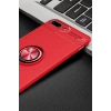 iPhone 7 Plus Kılıf Range Yüzüklü Silikon - Kırmızı