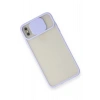 iPhone X Kılıf Palm Buzlu Kamera Sürgülü Silikon - Lila