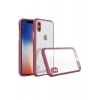 iPhone XS Max Kılıf Miami Şeffaf Silikon - Fuşya
