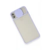 iPhone XS Max Kılıf Palm Buzlu Kamera Sürgülü Silikon - Lila