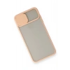 iPhone XS Max Kılıf Palm Buzlu Kamera Sürgülü Silikon - Pembe