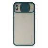 iPhone XS Max Kılıf Palm Buzlu Kamera Sürgülü Silikon - Yeşil