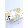  Apple iPhone 15 Pro Max Floral Magsafe Kapak - Beyaz
